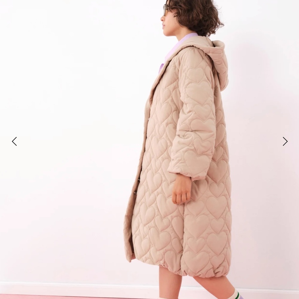 for love and lemons long heart puffer coat